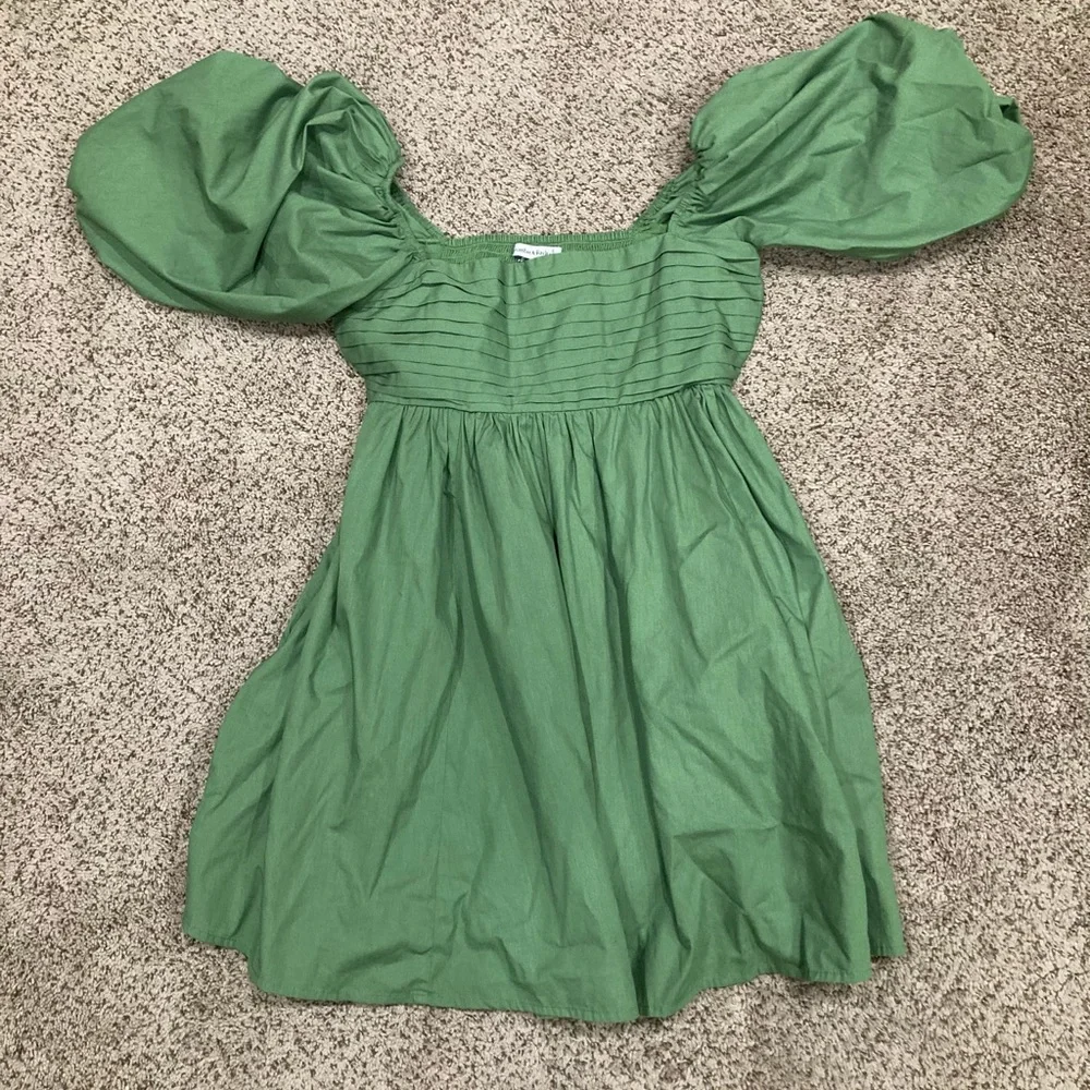 ABERCROMBIE & FINCH Emerson Ruched Puff Sleeve Mini Dress - Picture 3 of 5